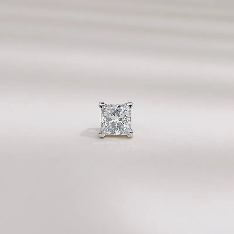 1.01 ctw Princess-Cut Lab-Grown Diamond Stud Earrings in PT950 Platinum