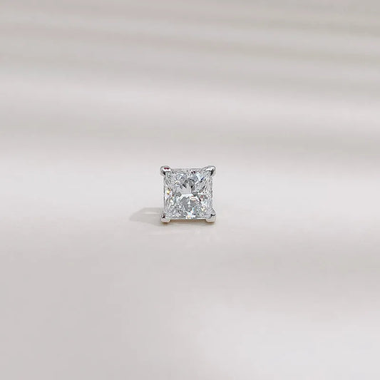 1.01 ctw Princess-Cut Lab-Grown Diamond Stud Earrings in PT950 Platinum