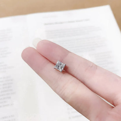 1.01 ctw Princess-Cut Lab-Grown Diamond Stud Earrings in PT950 Platinum
