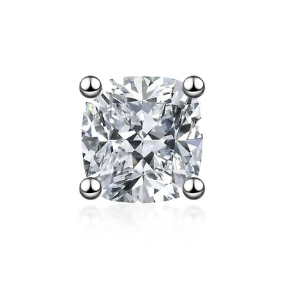 1.07 ctw Four-Prong Princess-Cut Lab-Grown Diamond Stud Earrings in PT950 Platinum