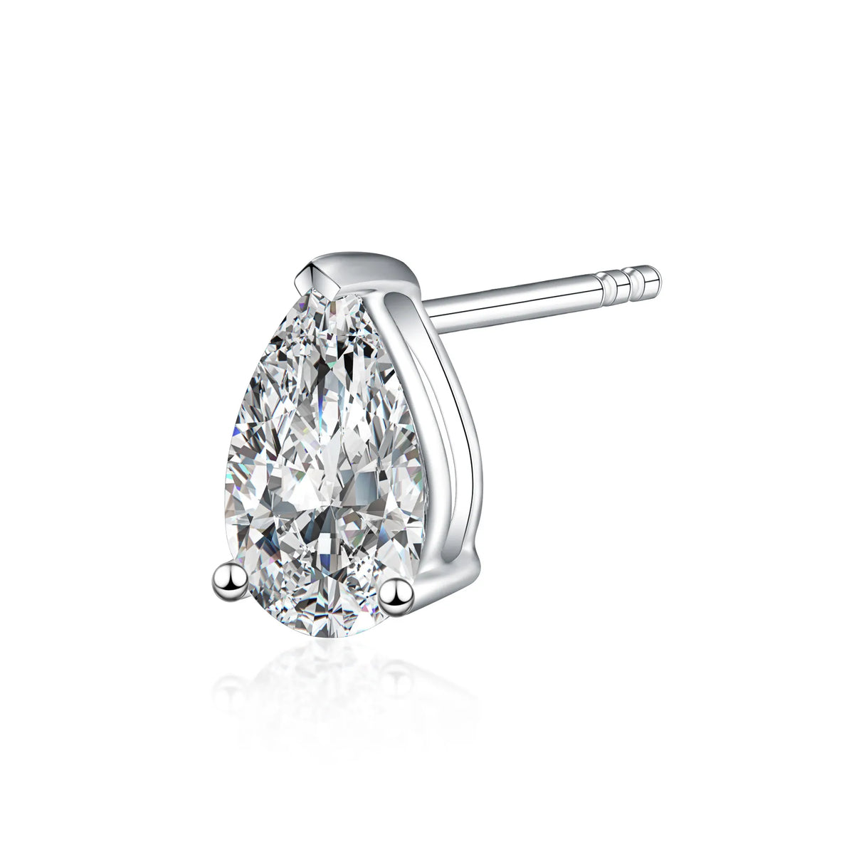 1.02 ctw Pear-Cut Lab-Grown Diamond Stud Earrings in PT950 Platinum