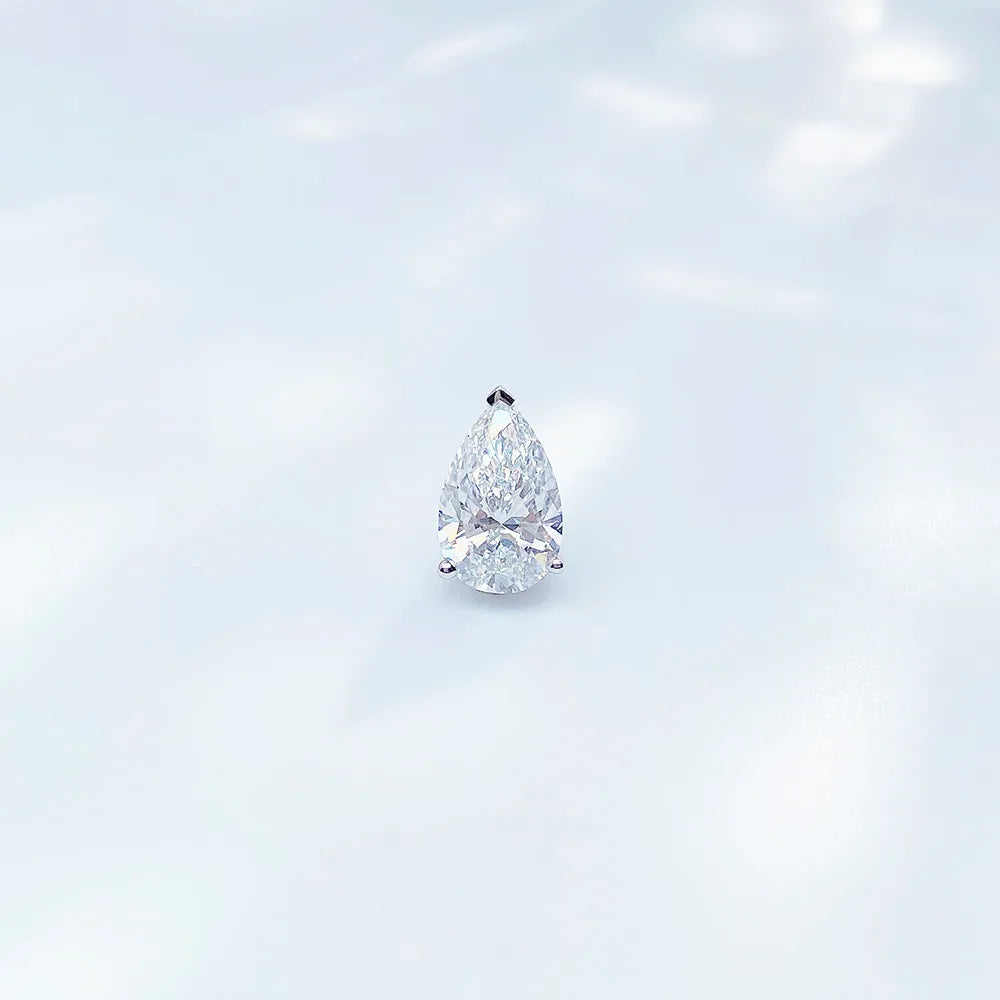1.02 ctw Pear-Cut Lab-Grown Diamond Stud Earrings in PT950 Platinum