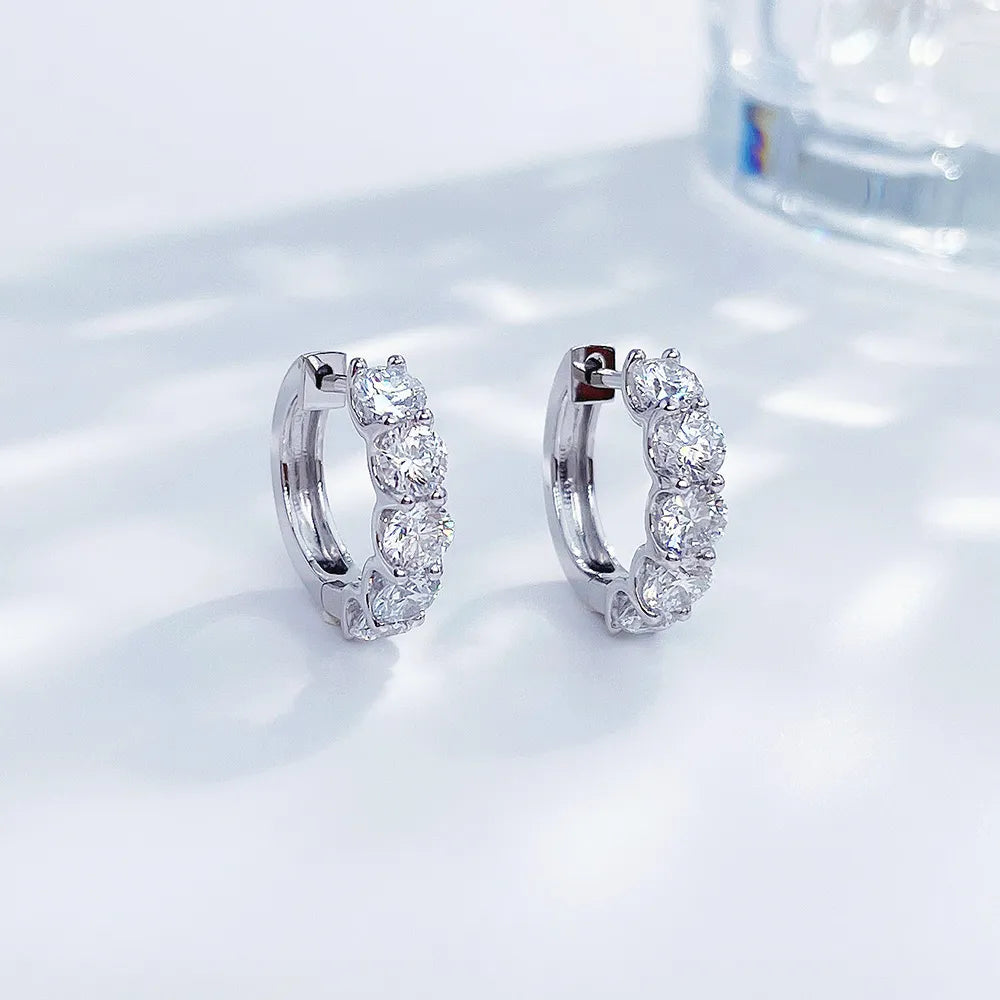2.01 ctw Celestial Round-Cut Lab-Grown Diamond Earrings in PT950 Platinum