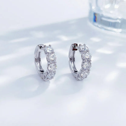2.01 ctw Celestial Round-Cut Lab-Grown Diamond Earrings in PT950 Platinum
