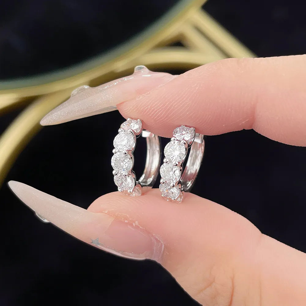 2.01 ctw Celestial Round-Cut Lab-Grown Diamond Earrings in PT950 Platinum