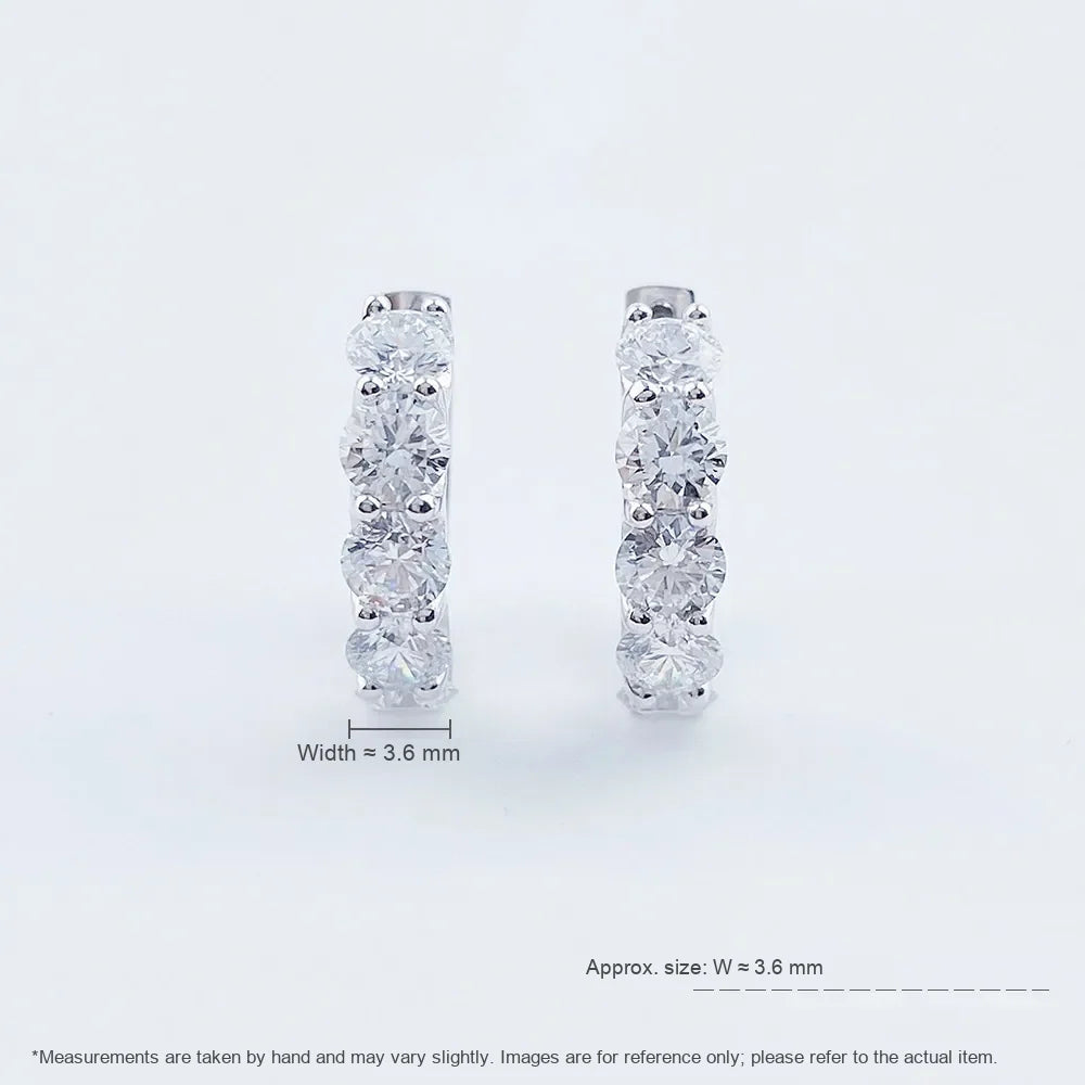 2.01 ctw Celestial Round-Cut Lab-Grown Diamond Earrings in PT950 Platinum