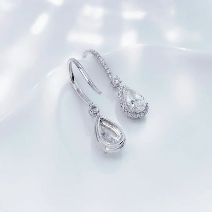 2.19 ctw Celestial Pear-Cut Lab-Grown Diamond Drop Earrings in PT950 Platinum