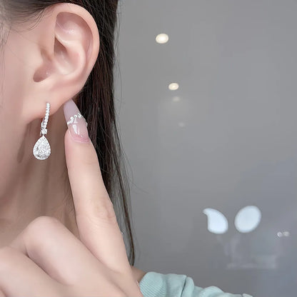 2.19 ctw Celestial Pear-Cut Lab-Grown Diamond Drop Earrings in PT950 Platinum