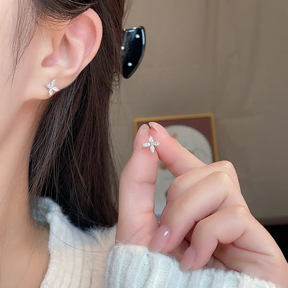 0.5 ctw Geometric Marquise-Cut Lab-Grown Diamond Stud Earrings in PT950 Platinum