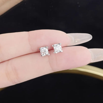 1.02 ctw Round-Cut Lab-Grown Diamond Earrings in PT950 Platinum