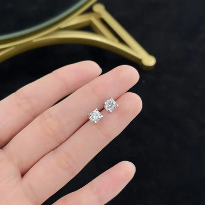 1.07 ctw Princess-Cut Lab-Grown Diamond Earrings in 925 Sterling Silver