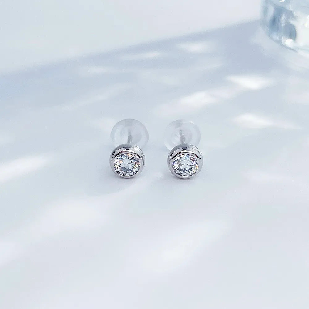 0.61 ctw Round-Cut Lab-Grown Diamond Earrings in PT950 Platinum