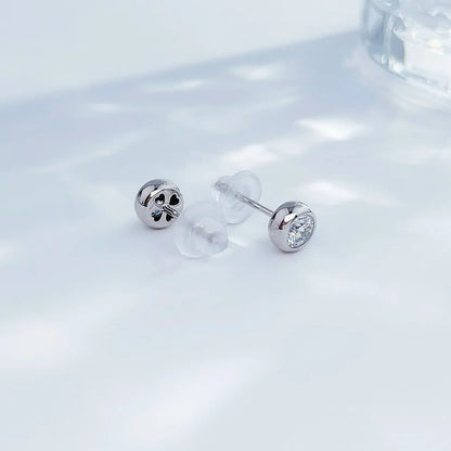 0.61 ctw Round-Cut Lab-Grown Diamond Earrings in PT950 Platinum