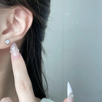 0.61 ctw Round-Cut Lab-Grown Diamond Earrings in PT950 Platinum