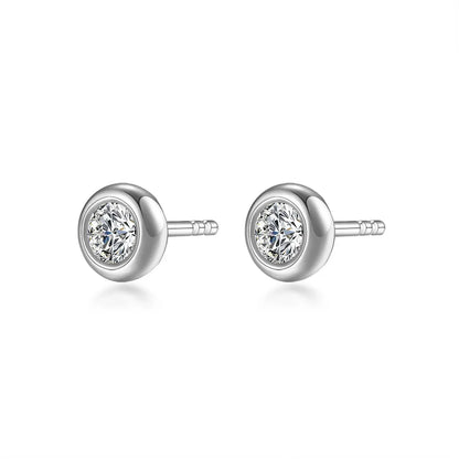 0.64 ctw Round-Cut Lab-Grown Diamond Earrings in 18K White Gold