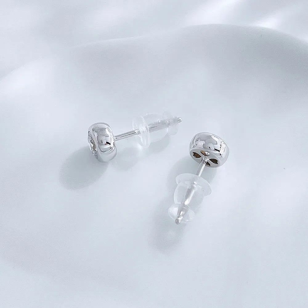 0.64 ctw Round-Cut Lab-Grown Diamond Earrings in 18K White Gold