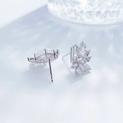 4.19 ctw Statement Radiant-Cut Lab-Grown Diamond Earrings in 18K White Gold