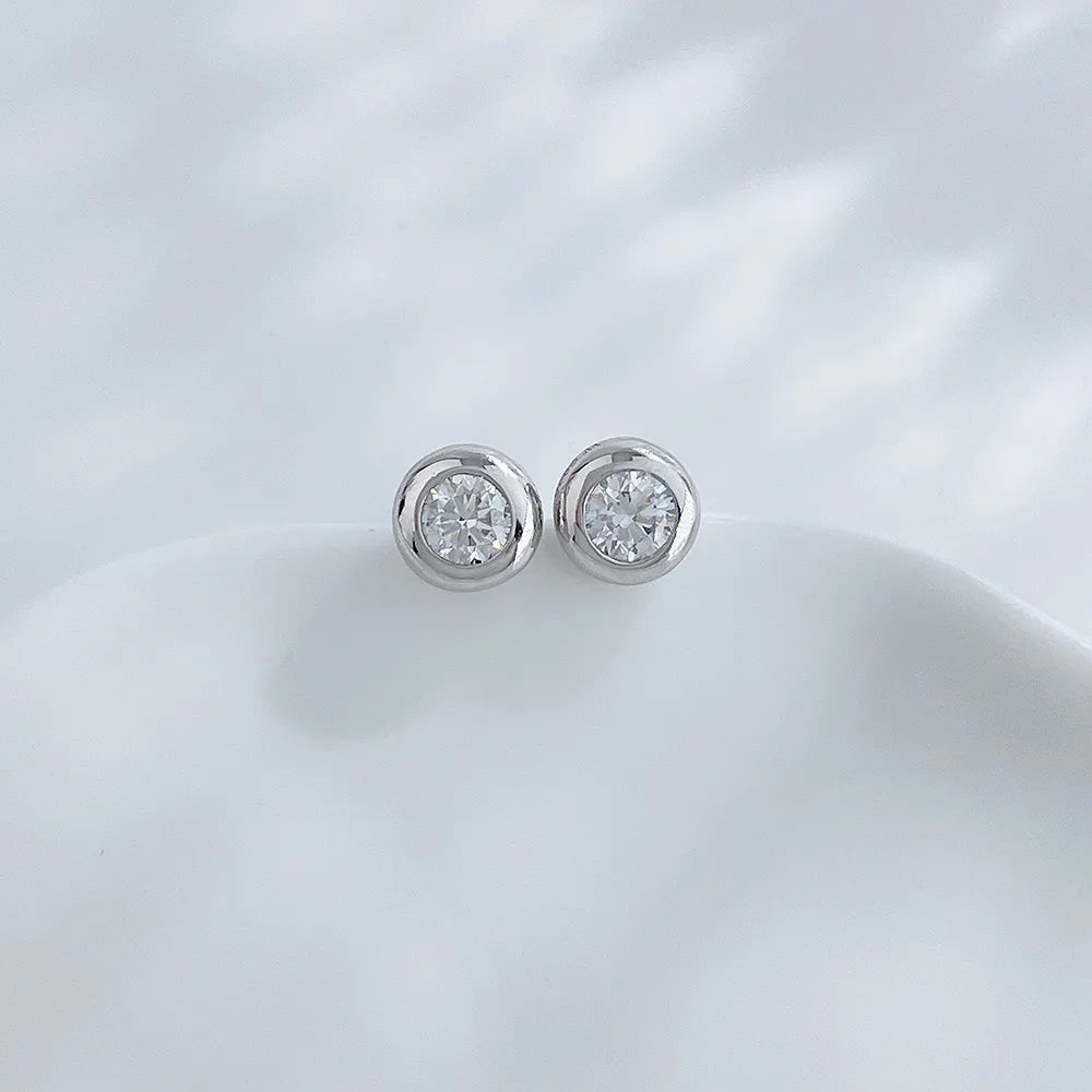 0.53 ctw Round-Cut Lab-Grown Diamond Earrings in 925 Sterling Silver