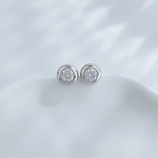 0.53 ctw Round-Cut Lab-Grown Diamond Earrings in 925 Sterling Silver