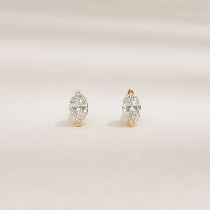 0.33 ctw Celestial Marquise-Cut Lab-Grown Diamond Stud Earrings in 18K Yellow Gold