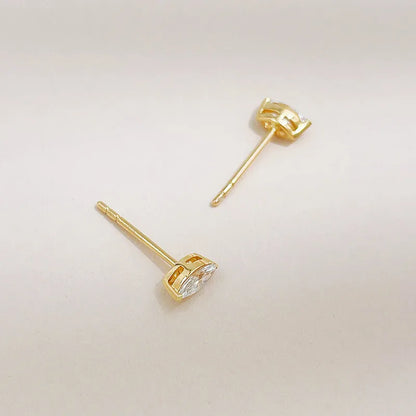 0.33 ctw Celestial Marquise-Cut Lab-Grown Diamond Stud Earrings in 18K Yellow Gold