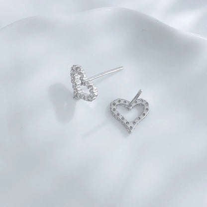 0.41 ctw Heart-Cut Lab-Grown Diamond Earrings in 925 Sterling Silver
