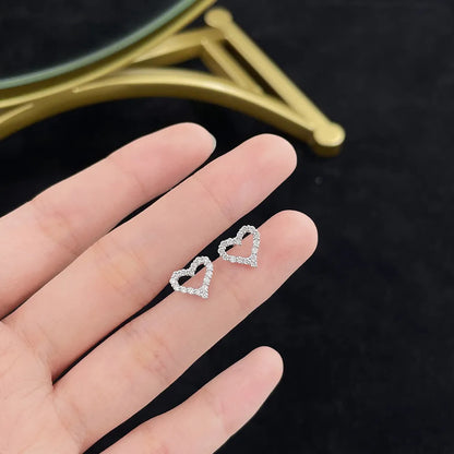 0.41 ctw Heart-Cut Lab-Grown Diamond Earrings in 925 Sterling Silver