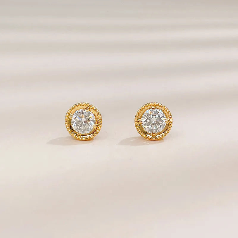 0.66 ctw Minimalist Round-Cut Lab-Grown Diamond Stud Earrings in 18K Yellow Gold