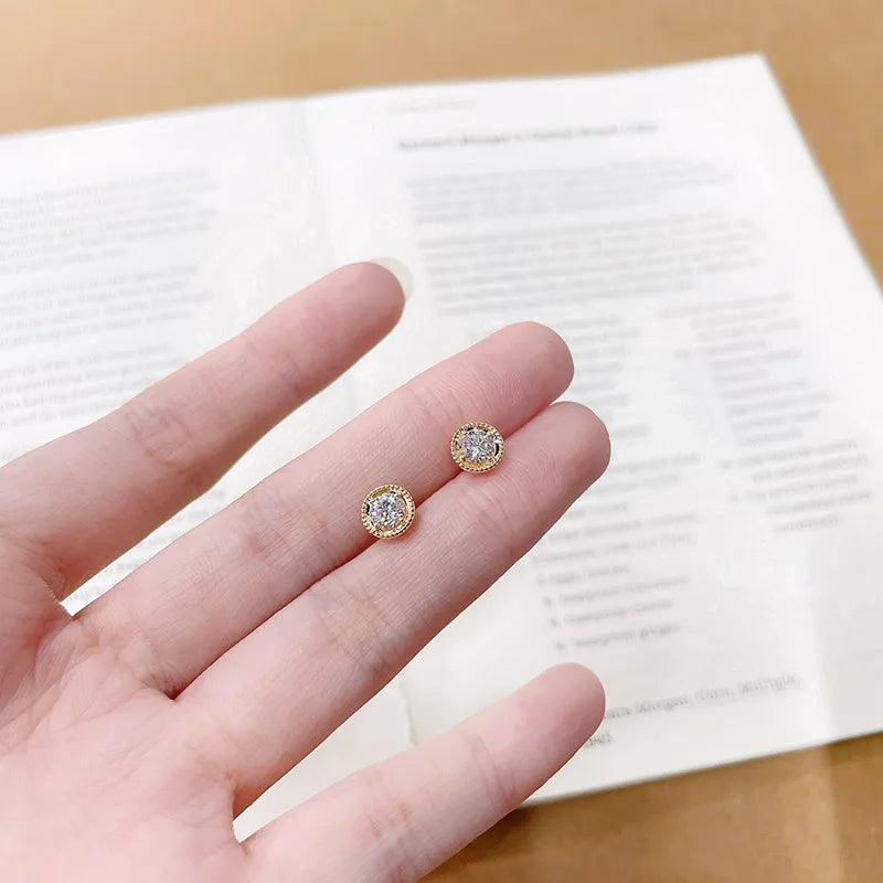 0.66 ctw Minimalist Round-Cut Lab-Grown Diamond Stud Earrings in 18K Yellow Gold