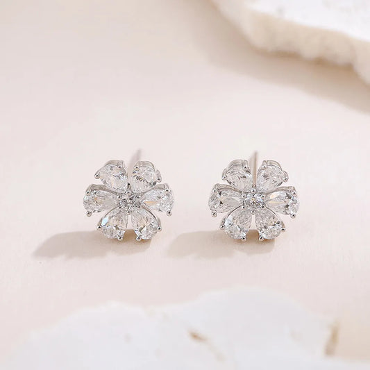 2.02 ctw Floral Mixed-Cut Lab-Grown Diamond Earrings in PT950 Platinum