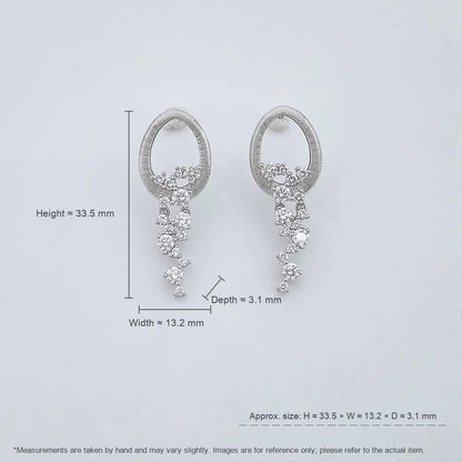 0.25 ctw Celestial Round-Cut Lab-Grown Diamond Earrings in PT950 Platinum