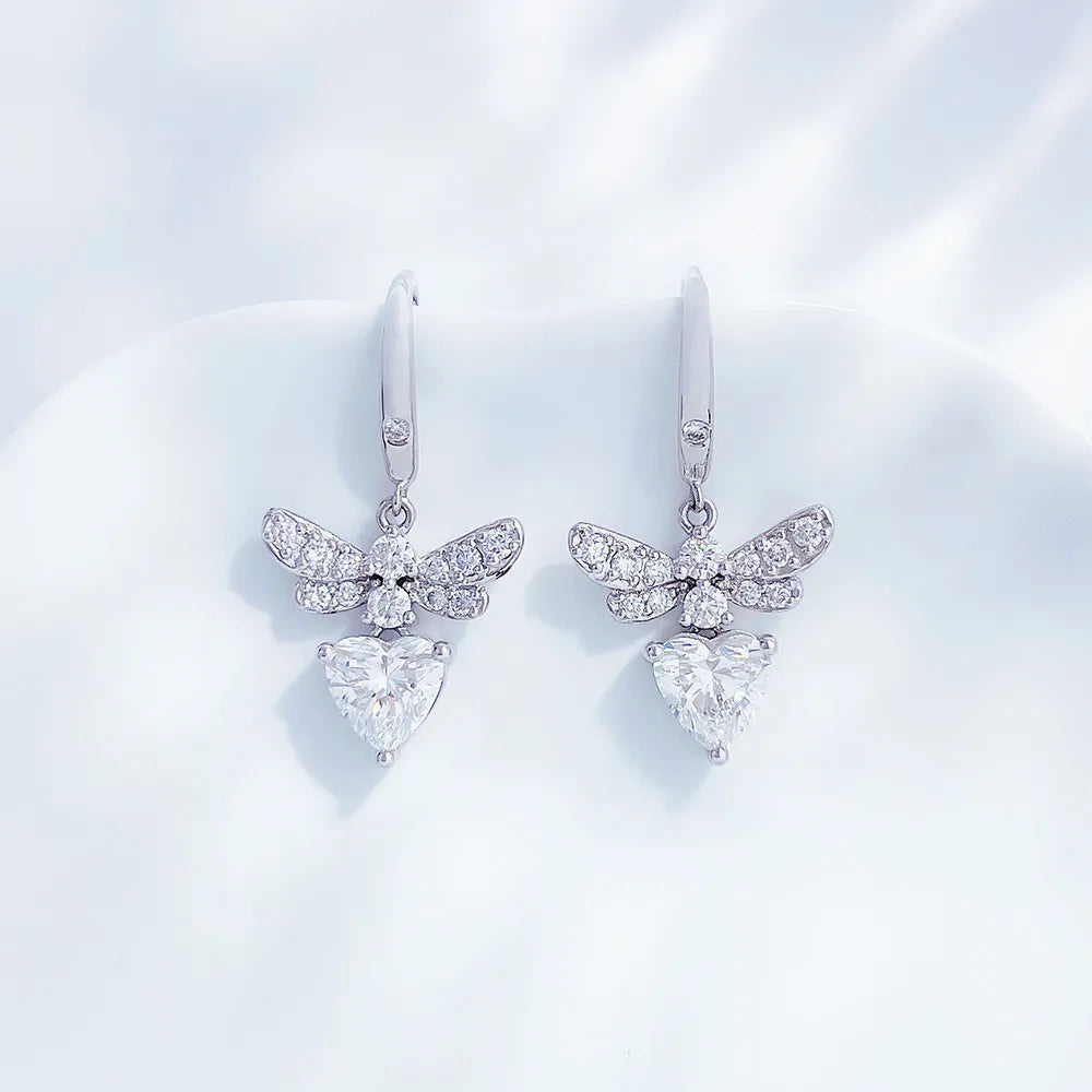 1.46 ctw Butterfly Mixed-Cut Lab-Grown Diamond Earrings in PT950 Platinum