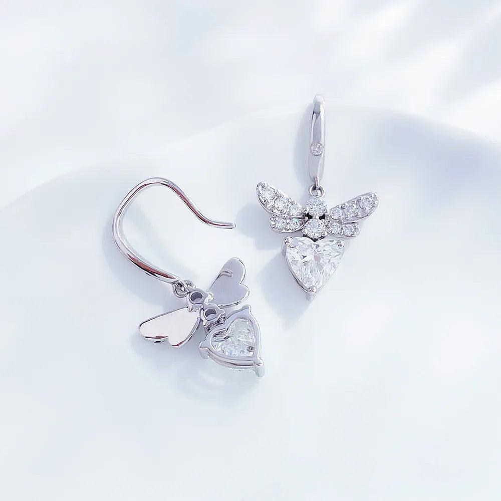 1.46 ctw Butterfly Mixed-Cut Lab-Grown Diamond Earrings in PT950 Platinum
