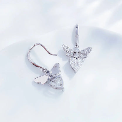 1.46 ctw Butterfly Mixed-Cut Lab-Grown Diamond Earrings in PT950 Platinum