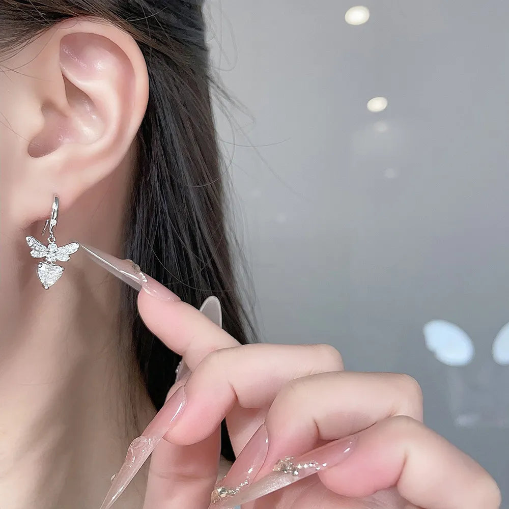 1.46 ctw Butterfly Mixed-Cut Lab-Grown Diamond Earrings in PT950 Platinum