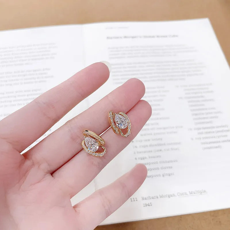 2.14 ctw Celestial Pear-Cut Lab-Grown Diamond Stud Earrings in 18K Yellow Gold