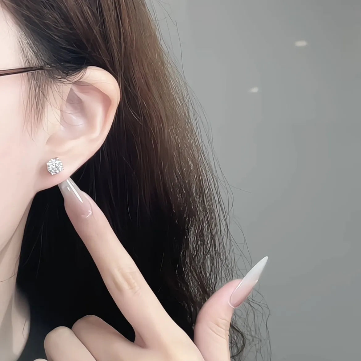 0.23 ctw Minimalist Round-Cut Lab-Grown Diamond Earrings in PT950 Platinum