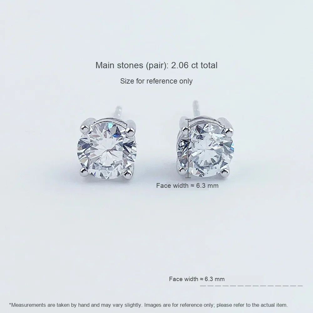 0.23 ctw Minimalist Round-Cut Lab-Grown Diamond Earrings in PT950 Platinum