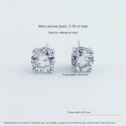 0.23 ctw Minimalist Round-Cut Lab-Grown Diamond Earrings in PT950 Platinum