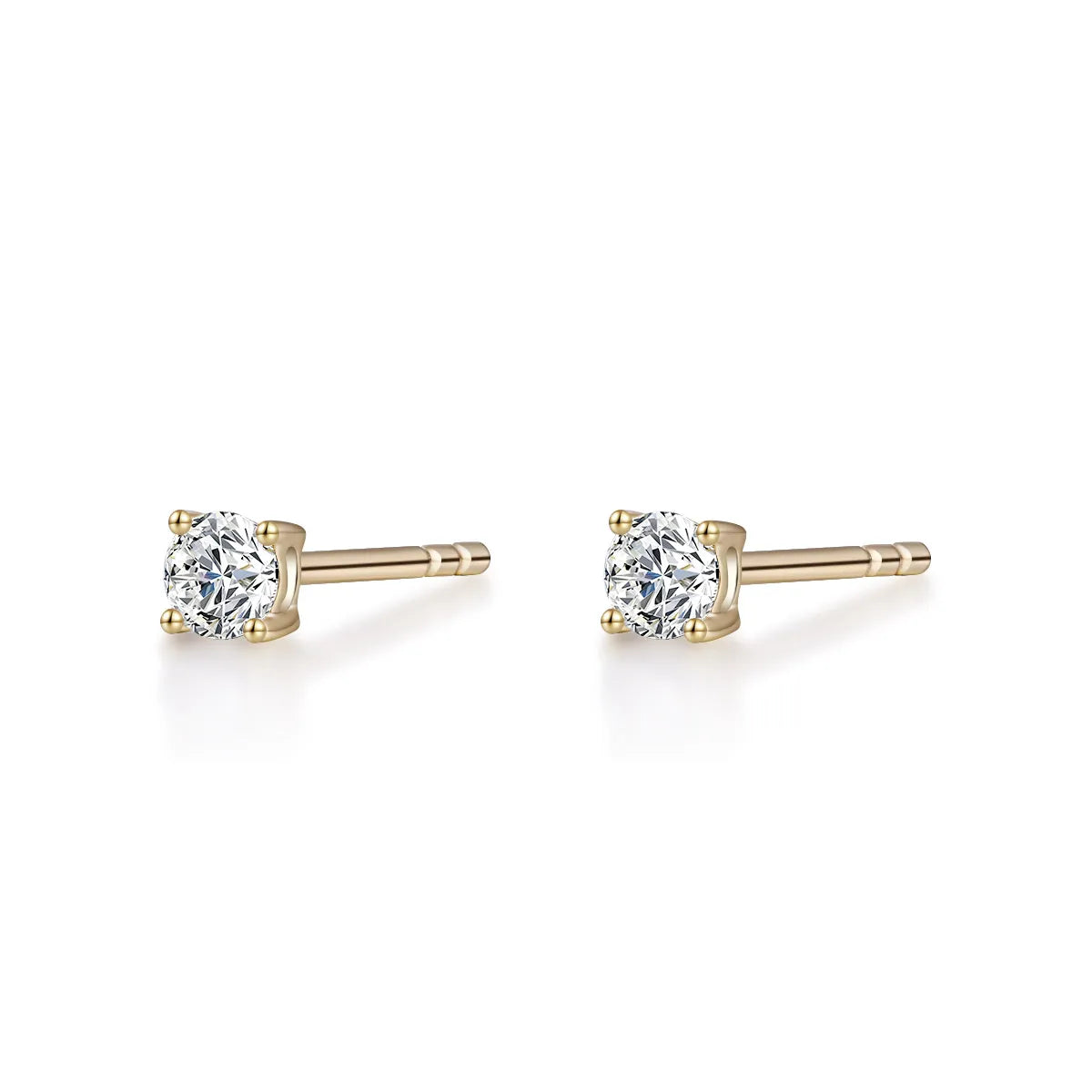 0.22 ctw Four-Prong Cushion-Cut Lab-Grown Diamond Earrings in 18K Yellow Gold