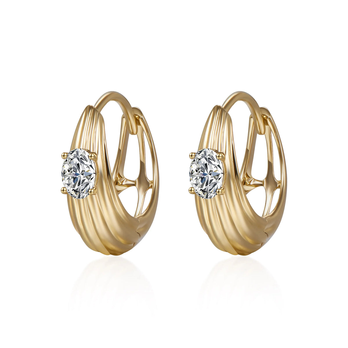 0.3 ctw Celestial Oval-Cut Lab-Grown Diamond Earrings in 18K Yellow Gold