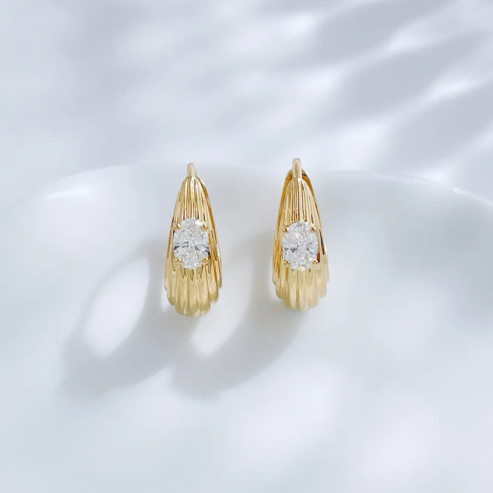 0.3 ctw Celestial Oval-Cut Lab-Grown Diamond Earrings in 18K Yellow Gold