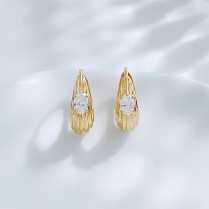 0.3 ctw Celestial Oval-Cut Lab-Grown Diamond Earrings in 18K Yellow Gold