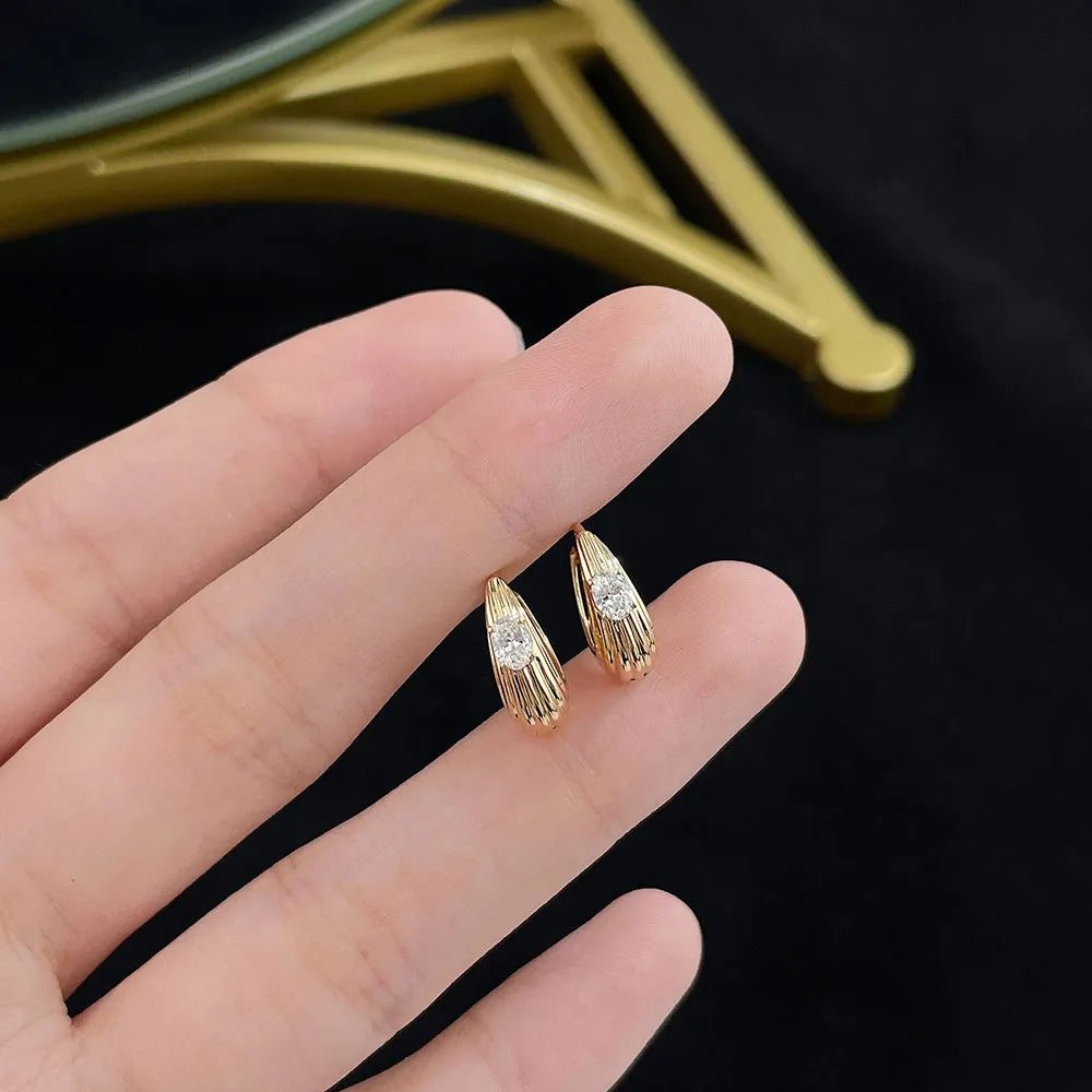 0.3 ctw Celestial Oval-Cut Lab-Grown Diamond Earrings in 18K Yellow Gold