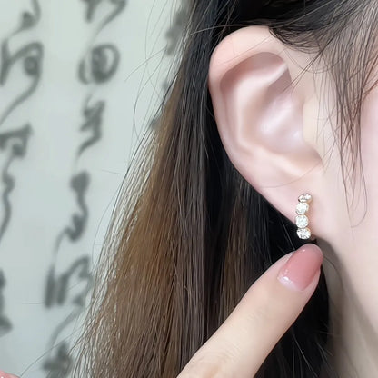 0.93 ctw Round-Cut Lab-Grown Diamond Earrings in 18K Yellow Gold