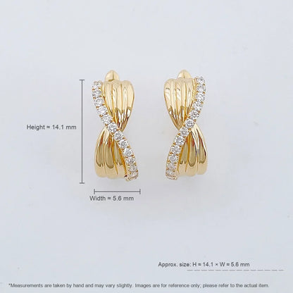 0.22 ctw Round-Cut Lab-Grown Diamond Earrings in 18K Yellow Gold