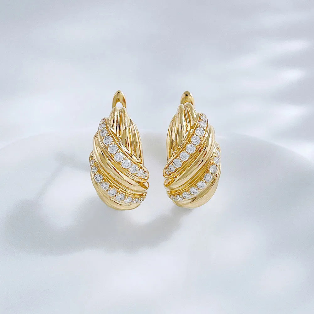 0.3 ctw Round-Cut Lab-Grown Diamond Earrings in 18K Yellow Gold