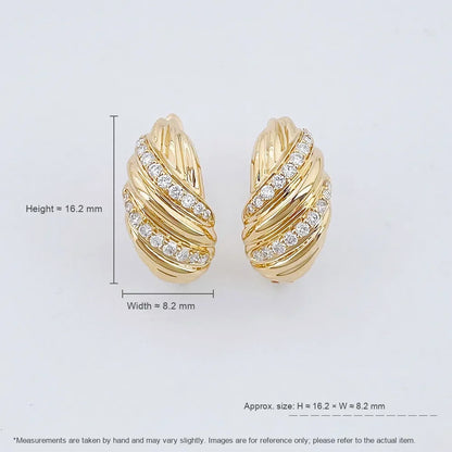 0.3 ctw Round-Cut Lab-Grown Diamond Earrings in 18K Yellow Gold