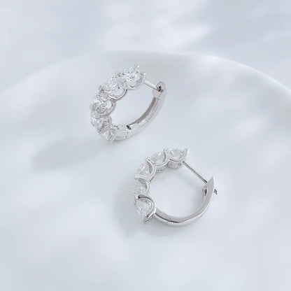 2.15 ctw Celestial Round-Cut Lab-Grown Diamond Earrings in 18K White Gold