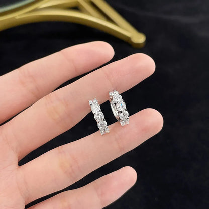 2.15 ctw Celestial Round-Cut Lab-Grown Diamond Earrings in 18K White Gold